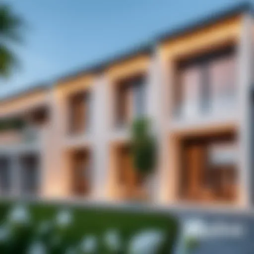 Stunning exterior view of Mudon townhouses showcasing contemporary architecture