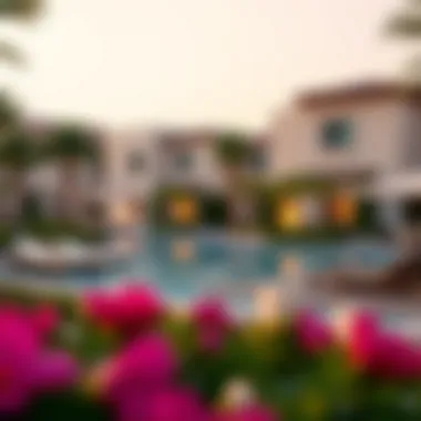Community amenities including pools and gardens at NAS Villas Nakheel