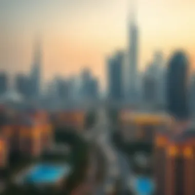 Dubai Skyline and Real Estate Stunning skyline view of Dubai's residential buildings