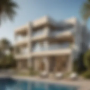 Modern Residential Architecture Modern residential buildings illustrating the property specifications in Dubai South Bay