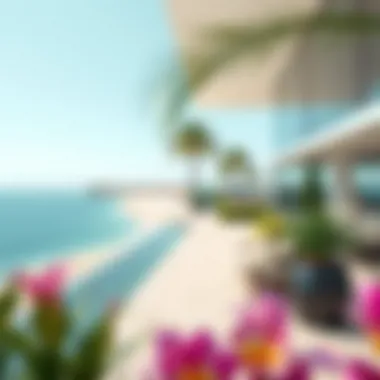 Beachfront Property with Scenic Views in Dubai Scenic view of a beachfront property in Dubai