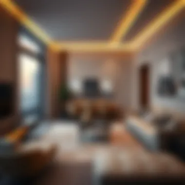 Stylish Modern Apartment in Dubai Modern apartment interior showcasing stylish design and comfort