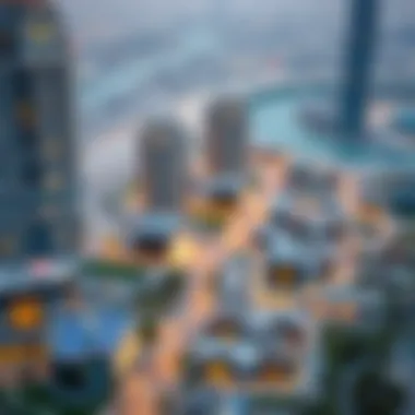 Map highlighting key neighborhoods in Dubai for real estate investment