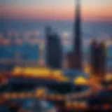Dubai's Luxury Skyline Stunning skyline of Dubai showcasing luxury real estate