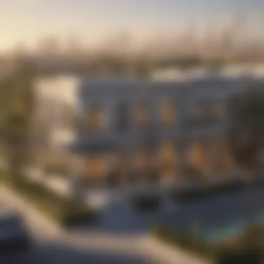 Upscale Neighborhoods of Dubai A vibrant neighborhood in Dubai with upscale villas