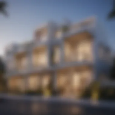 Modern Architecture of Dubai Townhouses Stunning Dubai townhouse exterior showcasing modern architecture