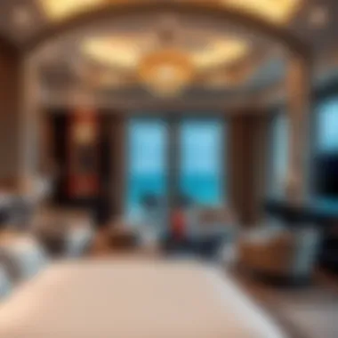 Opulent Suite Interior of Ocean House Luxurious interior of a suite in Ocean House highlighting opulent decor