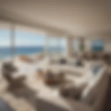 Living Space with Ocean Views Elegant living space with ocean views and luxurious decor