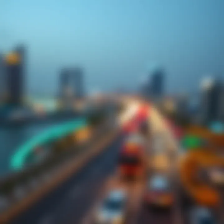 Impact on Traffic Flow Post Tunnel Construction Traffic flow analysis around the Palm Jumeirah area before and after tunnel construction.