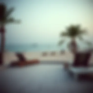 Perfect Spot for Relaxation Restful beach setting with lounge chairs