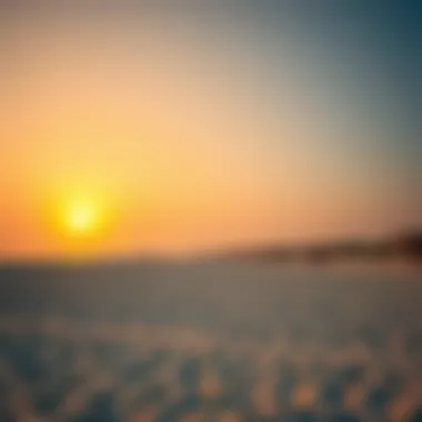 Golden Hour at a Dubai Beach Sunset view over a quiet beach