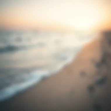 Serene Coastal Escape in Dubai Tranquil beach with soft waves lapping the shore