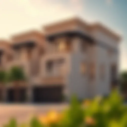Stunning exterior view of Shams Townhouses showcasing luxurious architecture