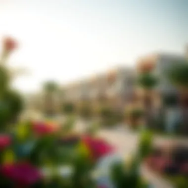 Serene Landscapes Surrounding Shams Townhouses Lush greenery and landscaped surroundings of Shams Townhouses