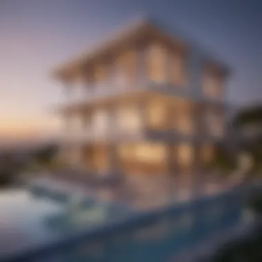 Architectural Marvel of Sky Villas Private terrace of a luxury sky villa showcasing stunning architecture