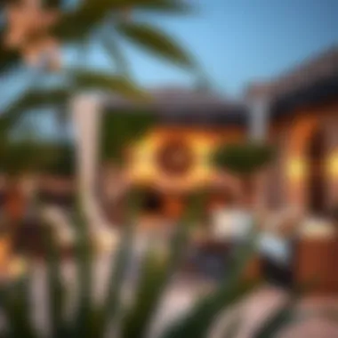 An inviting outdoor space of a spring villa, highlighting seasonal living and comfort.