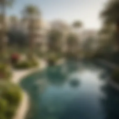 The Tranquil Beauty of Springs Dubai A serene view of the Springs community in Dubai showcasing lush greenery and tranquil waters.