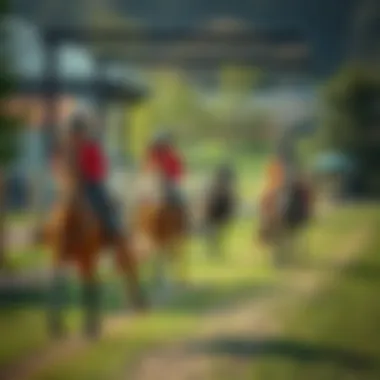 Community members engaging in equestrian activities