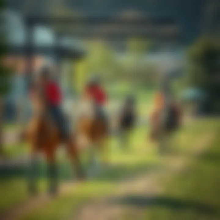 Community members engaging in equestrian activities