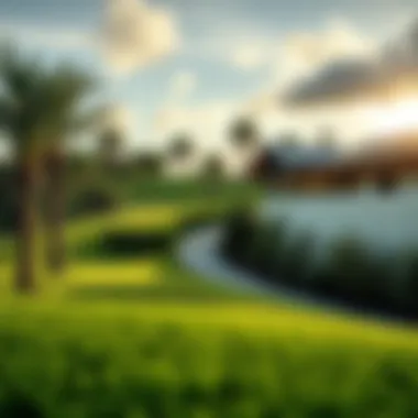 Green Landscape with Equestrian Trails A green landscape featuring equestrian trails and sustainable architecture