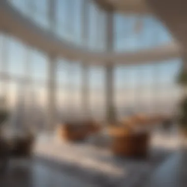 Elegant Living Space in the Burj Khalifa Penthouse Luxurious interior of the penthouse living area