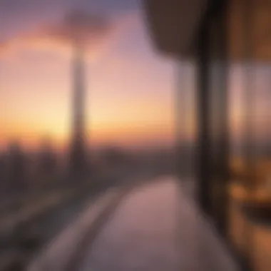 Stunning Sunset Over the Burj Khalifa Panoramic view of the Burj Khalifa at sunset
