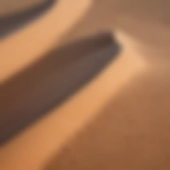 Aerial view showcasing the intricate patterns of Dubai's dunes