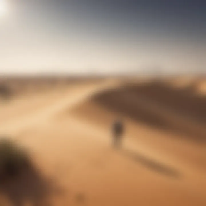 Tourists exploring the vast dune landscapes of Dubai