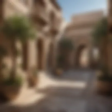 Cultural Elements in Arabian Courtyard Layout Cultural elements incorporated into an Arabian courtyard layout