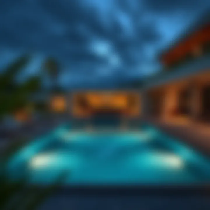 Elegant outdoor space with a swimming pool