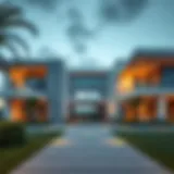 Stunning modern architecture of a luxury villa