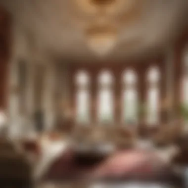 Lavish Interior of the Mansion Lavish interior of the mansion featuring opulent furnishings and design