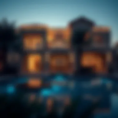 Architectural Elegance in The Lakes Zulal Stunning architectural view of a villa in The Lakes Zulal