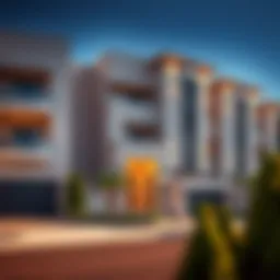 Elegant architectural design of Townsquare Townhouses