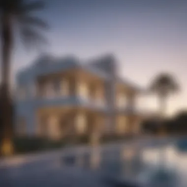 Luxurious Design of Twin Villas Stunning exterior view of a luxury twin villa in Dubai