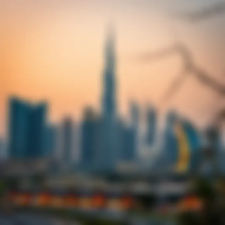 Illustration of Dubai's skyline symbolizing real estate investment.