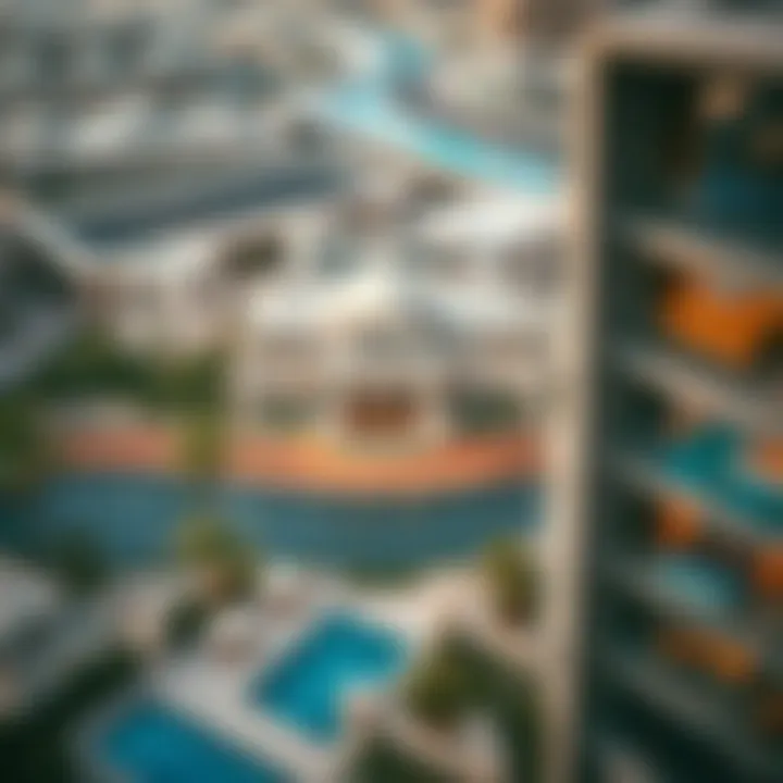 Aerial view of premium real estate locations in Dubai