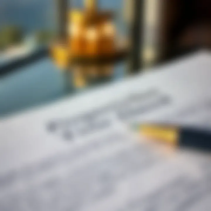 Close-up of a property title deed in Dubai