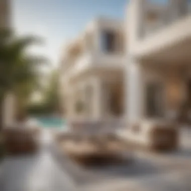 Elegant Interiors of Single Row Villas Luxurious interior of a single row villa highlighting spacious living areas