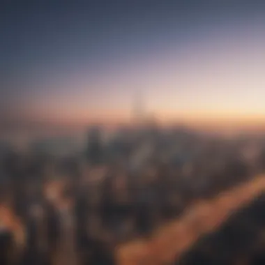 Dubai Skyline and Real Estate Dubai skyline with real estate
