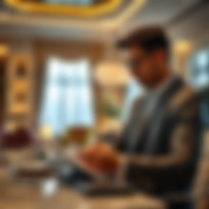 Investor analyzing market trends and opportunities.