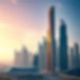 Emaar skyscrapers in Dubai's skyline