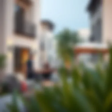 Family enjoying outdoor space in a townhouse community