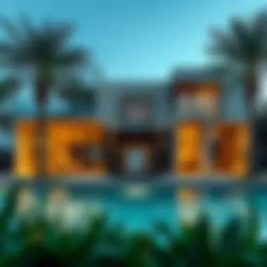 Luxurious villa exterior design in Dubai