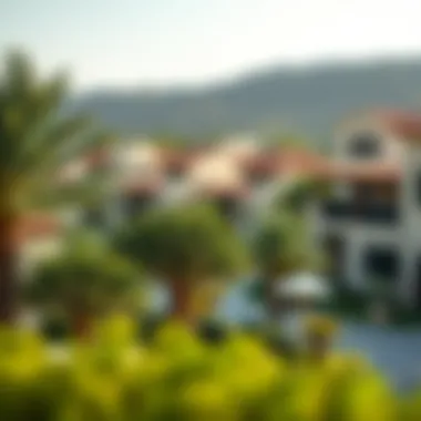 Community Amenities in Arabian Ranches Community view highlighting amenities and greenery
