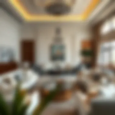 Elegant Interiors of Dubai Villas Stunning villa interior with elegant furnishings