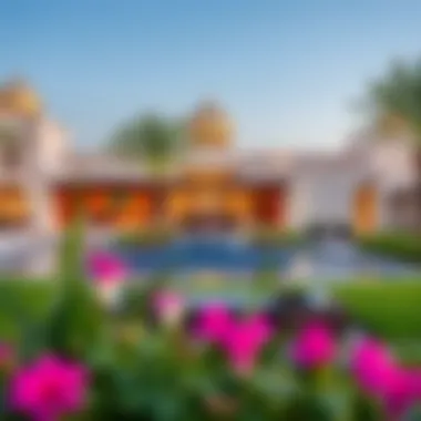 Serene outdoor amenities surrounding Zabeel Saray Royal Residences