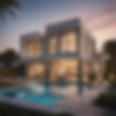 Modern Architectural Elegance of Zahia Villas Luxurious exterior view of Zahia Villas showcasing modern architecture